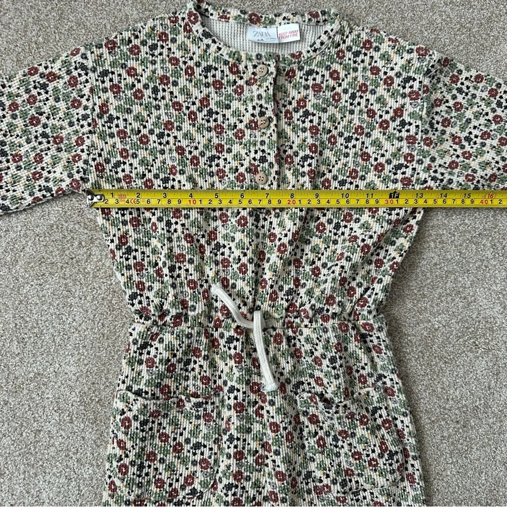 Zara Girls Floral Jumpsuit 3T-4T 100% Cotton
